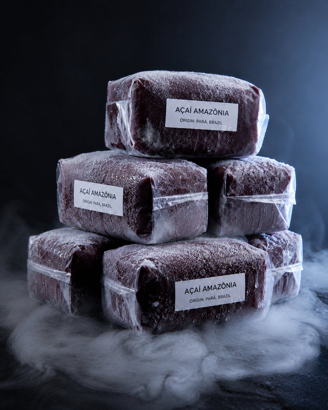 gefrorene açaí blocks etiketten