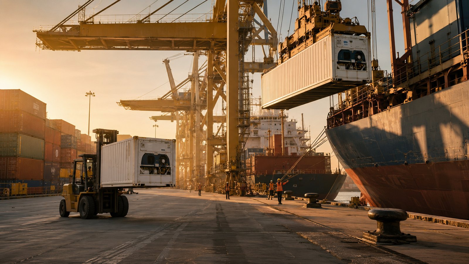 kühlcontainer cargo schiff transport